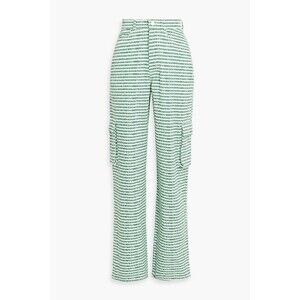 SHRIMPS Annette Printed Cotton Straight Leg Pants NWT UK 8 Green Text Print